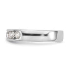 14K White Gold 6-Stone 3/4 carat Round Diamond Complete Channel Band