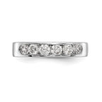 14K White Gold 6-Stone 3/4 carat Round Diamond Complete Channel Band