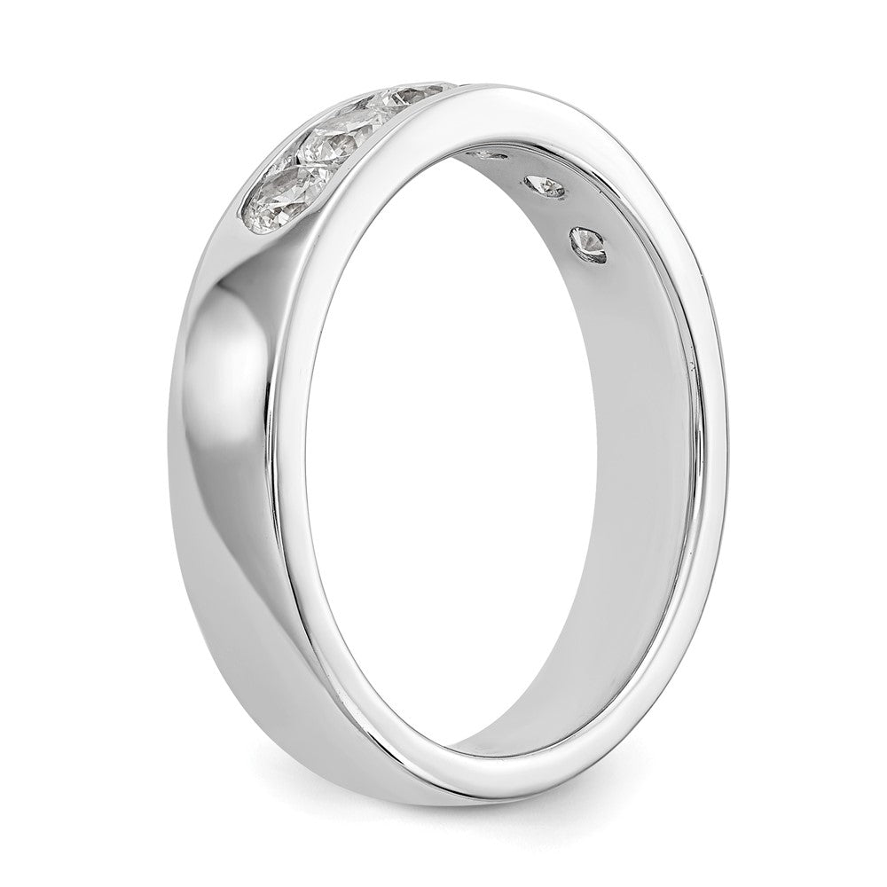 14K White Gold 6-Stone 3/4 carat Round Diamond Complete Channel Band