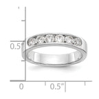 14K White Gold 6-Stone 3/4 carat Round Diamond Complete Channel Band