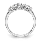 14K White Gold 7-Stone Shared Prong 1/2 carat Complete Princess Diamond Band