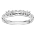 14K White Gold 7-Stone Shared Prong 1/2 carat Complete Princess Diamond Band