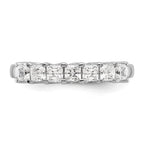 14K White Gold 7-Stone Shared Prong 1 carat Complete Princess Diamond Band