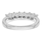 14K White Gold 7-Stone Shared Prong 1 carat Complete Princess Diamond Band