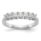 14K White Gold 7-Stone Shared Prong 1 carat Complete Princess Diamond Band