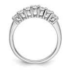 14K White Gold 7-Stone Shared Prong 1/2 carat Complete Round Diamond Band