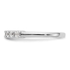 14K White Gold 7-Stone Shared Prong 1/2 carat Complete Round Diamond Band