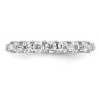 14K White Gold 7-Stone Shared Prong 1/2 carat Complete Round Diamond Band