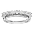 14K White Gold 7-Stone Shared Prong 3/4 carat Complete Round Diamond Band