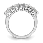 14K White Gold 7-Stone Shared Prong 1 carat Complete Round Diamond Band