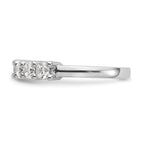 14K White Gold 7-Stone Shared Prong 1 carat Complete Round Diamond Band