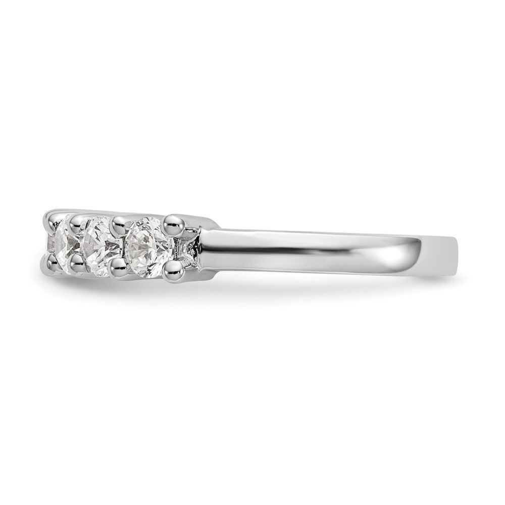 14K White Gold 7-Stone Shared Prong 1 carat Complete Round Diamond Band