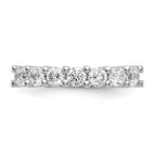 14K White Gold 7-Stone Shared Prong 1 carat Complete Round Diamond Band