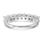 14K White Gold 7-Stone Shared Prong 1 carat Complete Round Diamond Band