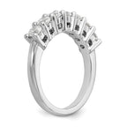 14K White Gold 7-Stone Shared Prong 1 carat Complete Round Diamond Band