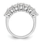 14K White Gold 7-Stone Shared Prong 1.4 carat Complete Round Diamond Band