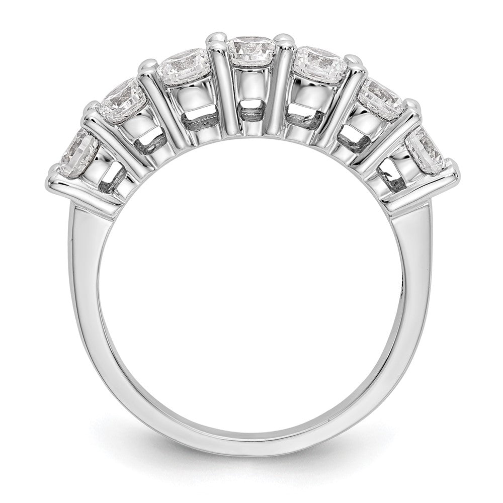 14K White Gold 7-Stone Shared Prong 1.4 carat Complete Round Diamond Band