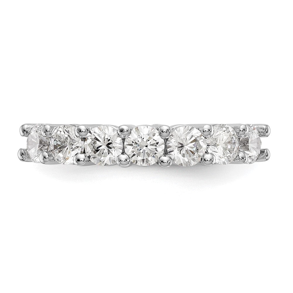14K White Gold 7-Stone Shared Prong 1.4 carat Complete Round Diamond Band