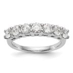 14K White Gold 7-Stone Shared Prong 1.4 carat Complete Round Diamond Band