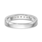 14K White Gold 7-Stone 1/4 carat Round Diamond Complete Channel Band