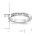 14K White Gold 7-Stone 1/4 carat Round Diamond Complete Channel Band