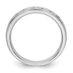 14K White Gold 7-Stone 1/2 carat Round Diamond Complete Channel Band