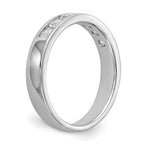 14K White Gold 7-Stone 1/2 carat Round Diamond Complete Channel Band