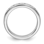 14K White Gold 7-Stone 3/4 carat Round Diamond Complete Channel Band