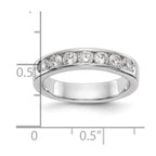 14K White Gold 7-Stone 3/4 carat Round Diamond Complete Channel Band