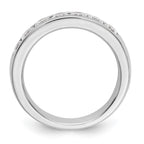 14K White Gold 7-Stone 1 carat Round Diamond Complete Channel Band