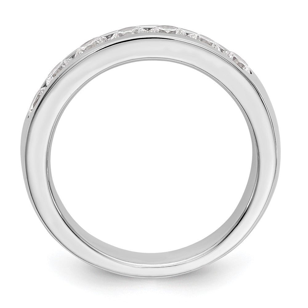 14K White Gold 7-Stone 1 carat Round Diamond Complete Channel Band