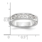 14K White Gold 7-Stone 1 carat Round Diamond Complete Channel Band