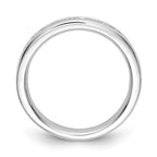 14K White Gold 7-Stone 1/4 carat Round Diamond Complete Channel Band