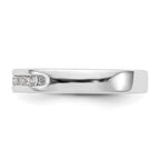 14K White Gold 7-Stone 1/4 carat Round Diamond Complete Channel Band