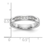 14K White Gold 7-Stone 1/4 carat Round Diamond Complete Channel Band