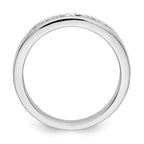 14K White Gold 7-Stone 1/3 carat Round Diamond Complete Channel Band
