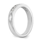 14K White Gold 7-Stone 1/3 carat Round Diamond Complete Channel Band