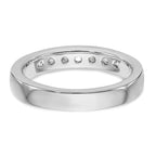 14K White Gold 7-Stone 1/2 carat Round Diamond Complete Channel Band