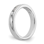 14K White Gold 7-Stone 1/2 carat Round Diamond Complete Channel Band