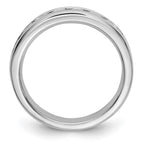14K White Gold 7-Stone 3/4 carat Round Diamond Complete Channel Band