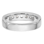 14K White Gold 7-Stone 3/4 carat Round Diamond Complete Channel Band