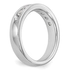 14K White Gold 7-Stone 3/4 carat Round Diamond Complete Channel Band