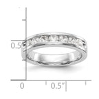 14K White Gold 7-Stone 3/4 carat Round Diamond Complete Channel Band