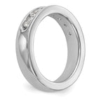 14K White Gold 7-Stone 1 carat Round Diamond Complete Channel Band