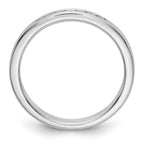 14K White Gold 7-Stone 1/8 carat Round Diamond Complete Channel Band