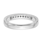 14K White Gold 7-Stone 1/8 carat Round Diamond Complete Channel Band