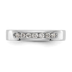Platinum 7-Stone 1/5 carat Round Diamond Complete Channel Band