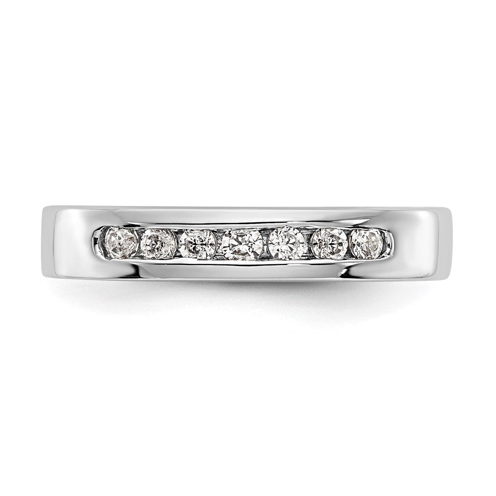 Platinum 7-Stone 1/5 carat Round Diamond Complete Channel Band