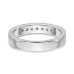 14K White Gold 7-Stone 1/5 carat Round Diamond Complete Channel Band