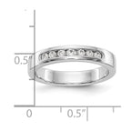 Platinum 7-Stone 1/5 carat Round Diamond Complete Channel Band